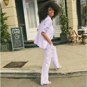 Lavender pant suit jacket